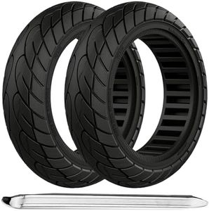 10X2.125 Inch Solid Tires for Electric Scooter,50/75-6.1 Replacement Wheel, 10X2.125 Rubber Tyre for Gotrax G4& Turboant X7 Pro& Segway Ninebot F25/F30/F40/F65& Hiboy S2 Pro/ S2 MAX-(2PCS)
