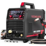 YESWELDER MIG-250 PRO Aluminum MIG Welder, 250Amp 220V Advanced Digital Display, MIG/Pulsed MIG/Flux Core/Spool Gun MIG/Lift TIG/Stick 6-in-1 Multiprocess Welding Machine, Spool Gun Compatible