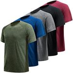 Men’s Workout Shirts with Short Sleeve Quick Dry Athletic Active Gym Performance Tee Tops