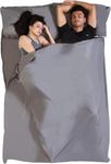 Sleeping Bag Liner - Adult Sleep Sack & Travel Sheets for Backpacking, Hotels Hostels Lightweight Single Double Camping Liners Comfortable