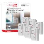 GE Personal Security Window and Door Alarm, 6 Pack, DIY Protection, Burglar Alert, Wireless, Magnetic Sensor, Off/Chime/Alarm, Easy Installation, Ideal for Home, Garage, Apartment and More, 49721