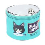 Cessfle Cat Makeup Bag Creative Cute Makeup Bag Canned Fish Cosmetic Bag Cylinder Storage Makeup Bag PU Travel Toiletry Bag Gift for Mom, B01-blue, 200mm (7.87in) x 80mm (3.15in) x 50mm (1.97in),