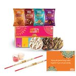 Open Secret Diwali Gifts | Combo of 9 | Diwali Hamper, Diwali Gift Hamper, Diwali Gifts for Family & Friends, Dry Fruits, Bhai Dooj Gift Set for Family, Cookies, Thread, Card & Roli Chawal Tilak Set