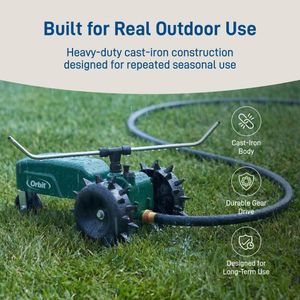 Orbit Traveling Sprinkler – Green Lawn Watering System