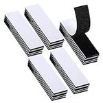 25pcs Hook and Loop Strip Tape,Heavy Duty Hook and Loop Tape Strips,3x10cm Double-Side Reclosable Hook Loop Strips Tape,Self Adhesive Sticky Back Double Sided Tape for Indoor and Outdoor(Balck)