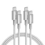 Anker USB C to USB C Cable (6FT, 2Pack), Type-C 100W Charger Cord Fast Charging for iPhone 17/16 Series,MacBook Pro 2020,Pixel and More(Silver)