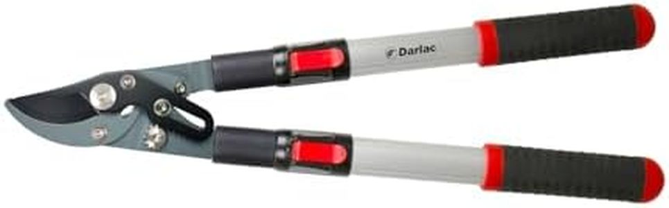 Darlac Telescopic Bypass Lopper, Extendable Tree Pruner (54cm to 76cm), Gearing Mechanism, Soft Touch Rubber Handles, 35mm Cut Capacity for High Branches, 54cm to 76cm