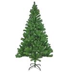 The Christmas Workshop 76740 Traditional Artificial Indoor Decoration | Includes Metal Christmas Tree Stand | 600 Tips, Green, 6ft (182cm approx.)