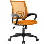 BestOffice Home Office Chair Ergonomic Desk Chair Mesh Computer Chair with Lumbar Support Armrest Executive Rolling Swivel Adjustable Mid Back Task Chair for Women Adults (Orange)