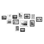 Lillyvale Large Multi Picture Photo Frame Frames Wall Set 13 Pieces (Black/White/Black And White available) (Black And White)