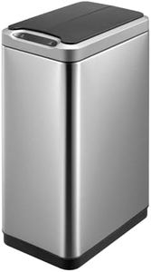 EKO Phantom 30L Mülleimer mit Sensor, Automatischer Mülleimer für Küche und Büro, Abfalleimer mit Bewegungssensor, Soft-Close Deckel, Fingerabdruckresistent, Edelstahl matt