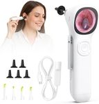 ScopeAround Otoscope with Light, 720P HD Ear Cleaning Camera & 6 LED Lights Ear Scope, 1.45" IPS Display Digital Otoscope, Ear Scope with Extention Cable, Smart Ear Camera, Ready to Use White