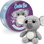 Cookie Box Crochet Kit for Beginners - Learn to Crochet Amigurumi Stuffed Animals - Gift - for Kids (14+) and Adults - Beginner-Friendly Yarn - Stitch-by-Stitch Video Tutorial - Koala Coal