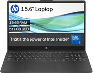 HP 15.6" Laptop | Intel Core™ 5 120U Processor | 16 GB RAM | 512 GB SSD | Intel Graphics | FHD Anti-Glare Display | Windows 11 Home | Fast Charge | Jet Black | 15-fd0005sa