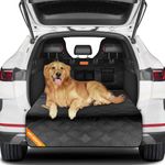 Looxmeer Car Boot Liner Protector for Dogs, 5 Layers Waterproof Nonslip Trunk Bumper/Side Protector, Universal Dog Car Seat Cover for Car Van SUV, Black