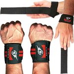 Lifting Wrist Straps + Wrist Wraps Combo for Weightlifting Fitness Gym Power Lifting Strong Grip Support by Armageddon Sports