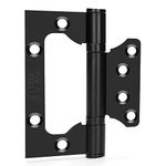 12 Pack 4x3 inch Non Mortise Door Hinges Matte Black Door Hinges - goldenwarm Door Hardware Stainless Steel Hinges, Easy Installation, 3mm Thickness