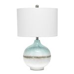 Elegant Designs Aqua and Brown Northshore Table Lamp, Aqua/Brown/White