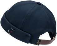 CLAPE Docker Hat Brimless Sailor Fisherman Skullcap Rolled Cuff Harbour Hat Beanie Cap