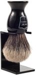 Parker 100% Pure Badger Bristle Shaving Brush with Brush Stand Included