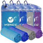 YQXCC 4 Pack Cooling Towels (40"x12") Cool for Neck, Microfiber Soft Breathable Chilly Towel for Yoga, Golf, Gym, Camping, Running, Workout & More Activities