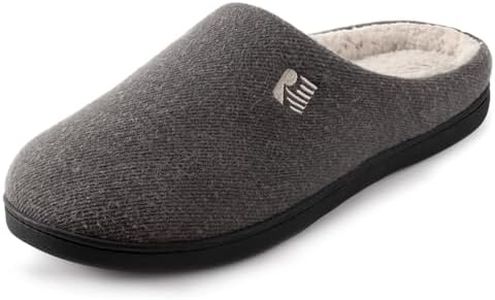 RockDove Men's Sherpa Lined Memory Foam Clog Slipper, Size 10/11 UK Men, Dove Gray