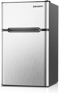 EUHOMY Mini Fridge with Freezer, 3.2 Cu.Ft Compact Refrigerator with freezer, 2 Door Mini Fridge with freezer For Dorm/Bedroom/Office/Apartment- Food Storage or Drink Beer, New Silver