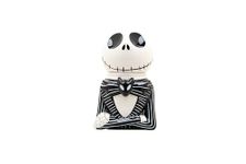 Disney Nightmare Before Christmas Ceramic Figural Cookie Jar or Candy Jar | Cute Ceramic Housewarming Gifts For Men and Women And Kids | Official Licensee | 1 Set (Jack Skellington)