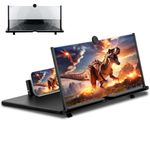 18'' Phone Screen Amplifier,Portable Foldable Phone Stand 3D HD Mobile Phones Magnifier Projector Screen for Movies, Gaming, Pulling-Out Movie Video Enlarger for All Smartphone,Gifts for Men