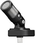 Shure MV88 USB-C Microphone, For iPhone & Android recording and vlogging, with Auto Level Mode, Real-Time Denoiser, and Four Polar Patterns – Black