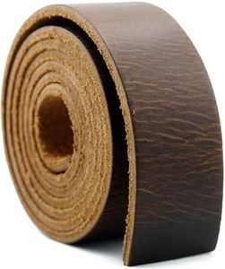 Jeereal Leather Strap 1.5 inches Wide Flat 9-10oz (3.5-4.0mm) Thick Full Grain Leather Strips Belt Blanks for Crafts/Tooling/Workshop Handmade (Dark Brown, 1½"x(48-55)")