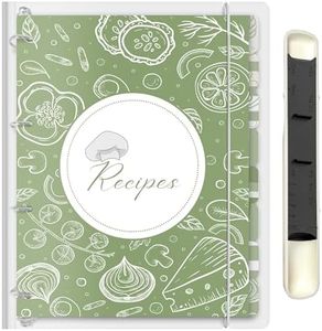 Large Blank Recipe Book For Own Recipes - 4 Ring Recipe Binder with Measuring Spoon and Measuring Chart, Recipe Book to Write in Your Own Recipes, 8.5x11 Recipe Book Package- AZ Concepts