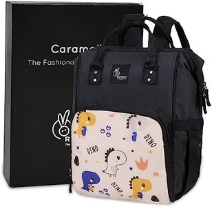 R for Rabbit Caramello Dino Diaper Bag for Mother, Multipurpose Stylish Diaper Bag with 11 Pockets, Water Resistant, 3 Insulated Front Pockets (Beige)
