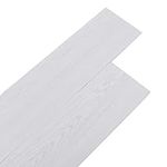 INMOZATA 36Pcs Self-Adhesive PVC Flooring Planks Floorboard Planks Waterproof Floor Stickers for Kitchen Bathroom Home Floor Tile 91.5 X 15.2CM (White Grey)