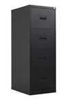 Talos Heavy Duty Steel Filing Cabinet, 40 kg Tolerance, Black, 4 Drawer