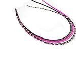 Feather Hair Extension Pink & Black