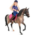 Bandai Breyer Freedom Series Classic English Horse And Rider Horse Model, 15cm 1:12 Scale Classic English Horse And Rider Horse Toy, Hand Painted Breyer Horse Toys Collectable Figures