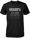 365 Printing The Man Myth Legend Cute Shirt for Grandpa idea for Grandfather (X-Large) Black