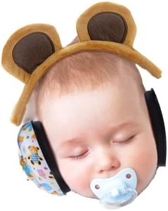 Baby Ear Protection Ear Muffs for 3 Months to 2+ Years Noise Reduction Hearing Protection for Infant and Toddlers with Bear Ear. (Brown)