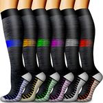 Bluemaple Copper Compression Socks Women & Men(6 Pairs) - Best for Running,Medical,Athletic Sports,Flight Travel, Pregnancy