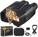 MAXDONE Night Vision Goggles 4K - Low Light Full Color Night Vision Binoculars for Adults with 64GB Card, 600M Viewing Range, 5X Digital Zoom 5000mAh Rechargeable for Hunting Camping Observe