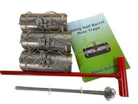 The Flat Pack (Foxup) Ltd | Professional Mole Catching Kit | 3 STAINLESS STEEL Tunnel Traps, 10 Markers, Instructions, Mole Run Probe | Great Value | Effective Mole Control Game Keeping Pest Control