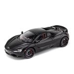 Cocoblinc 1 24 Mclaren 720S Convertible Model Car Sports Car Exclusive Alloy Metal Pull Back Die-Cast Car Diecast Metal Pullback Toy Car with Openable Doors & Light Music Toys for Kids - Black