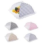 BUZIFU 4 Pack Food Covers 12 Inch Pop-Up Mesh Food Covers Tent Reusable and Collapsible Umbrella Cover Screens Net Outdoor Picnic Food Covers Food Fly Net Mesh Keep Out Flies, Bugs, Mosquitoes