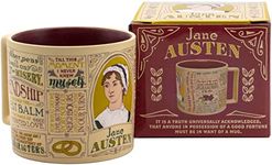 Jane Austen Coffee Mug - Austen's Most Famous Quotes and Depictions - Comes in a Fun Gift Box