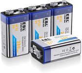 EBL 9V Rechargeable Batteries NiMH 