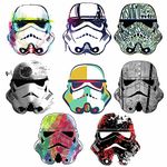 RoomMates RMK3591SCS Star Wars Artistic Storm Trooper Heads Peel and Stick Wall Decals,Multicolor