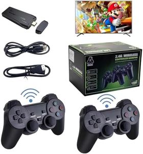 Wireless Retro Game Console with Built in 20000 Games,M8 4K Retro Game Stick Plug and Play Video Game Console HDMI Output for TV, Ideals Christmas/Halloween Gifts