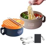 Ai Love Peace Ramen Bowl, Ramen Cooker, Microwave Ramen Bowl, Large Noodle Bowl 40 oz,Microwave Bowl, Portable Noodle Bowls, Ramen Bowl Microwavable for Home Office Dorm Room College gift.