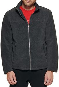 Tommy Hilfiger Men's Classic Zip Front Polar Fleece Jacket, Charcoal, Small US